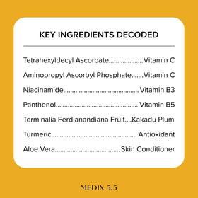 Medix 5.5 bottle label focused on ingredients for ingredient transparency benefit