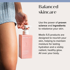 Medix 5.5 applied to face forehead illustrating hydration and smoother look