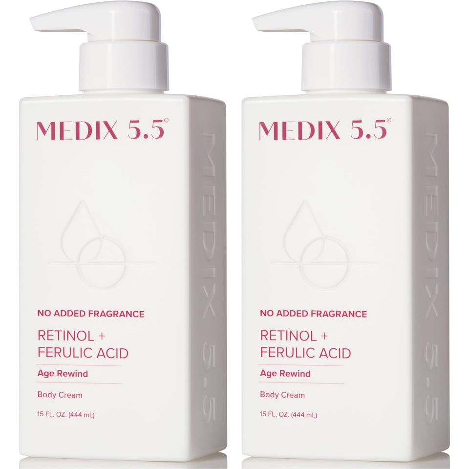 Medix 5.5 front bottle view showing unscented retinol moisturizer benefit