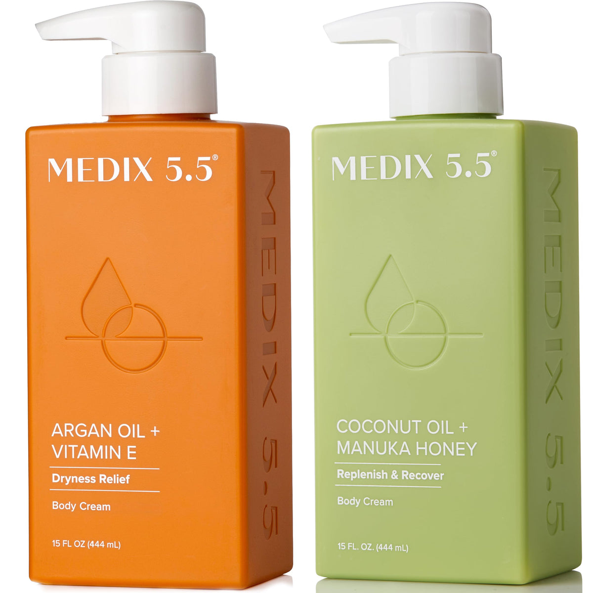 Medix 5.5 front packaging showing both moisturizers and benefits