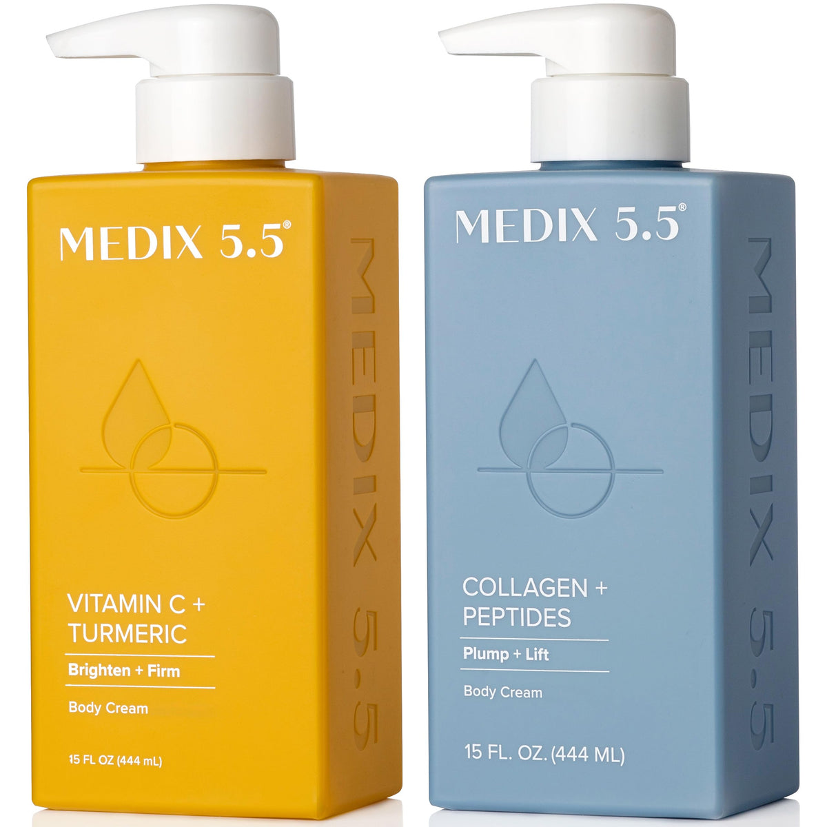 Medix 5.5 front packaging showing both lotion and collagen cream benefits