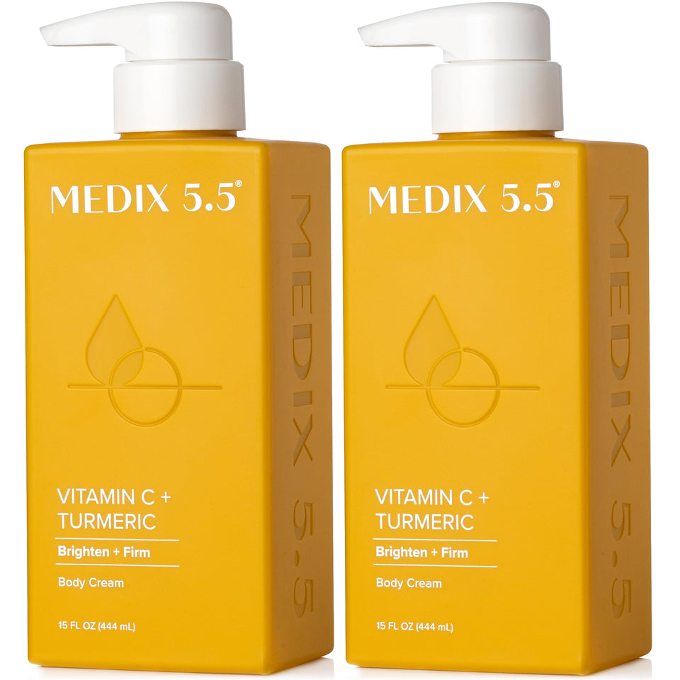 Medix 5.5 front packaging showing product and benefits for brighter skin