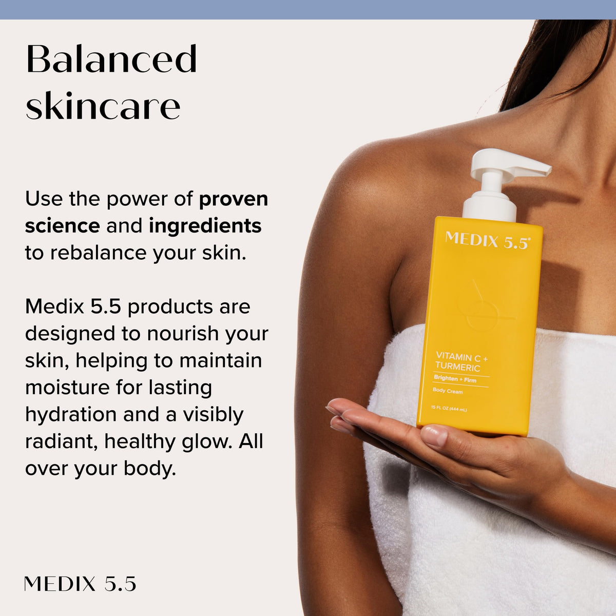 Medix 5.5 applied on hands illustrating immediate softening and moisturization
