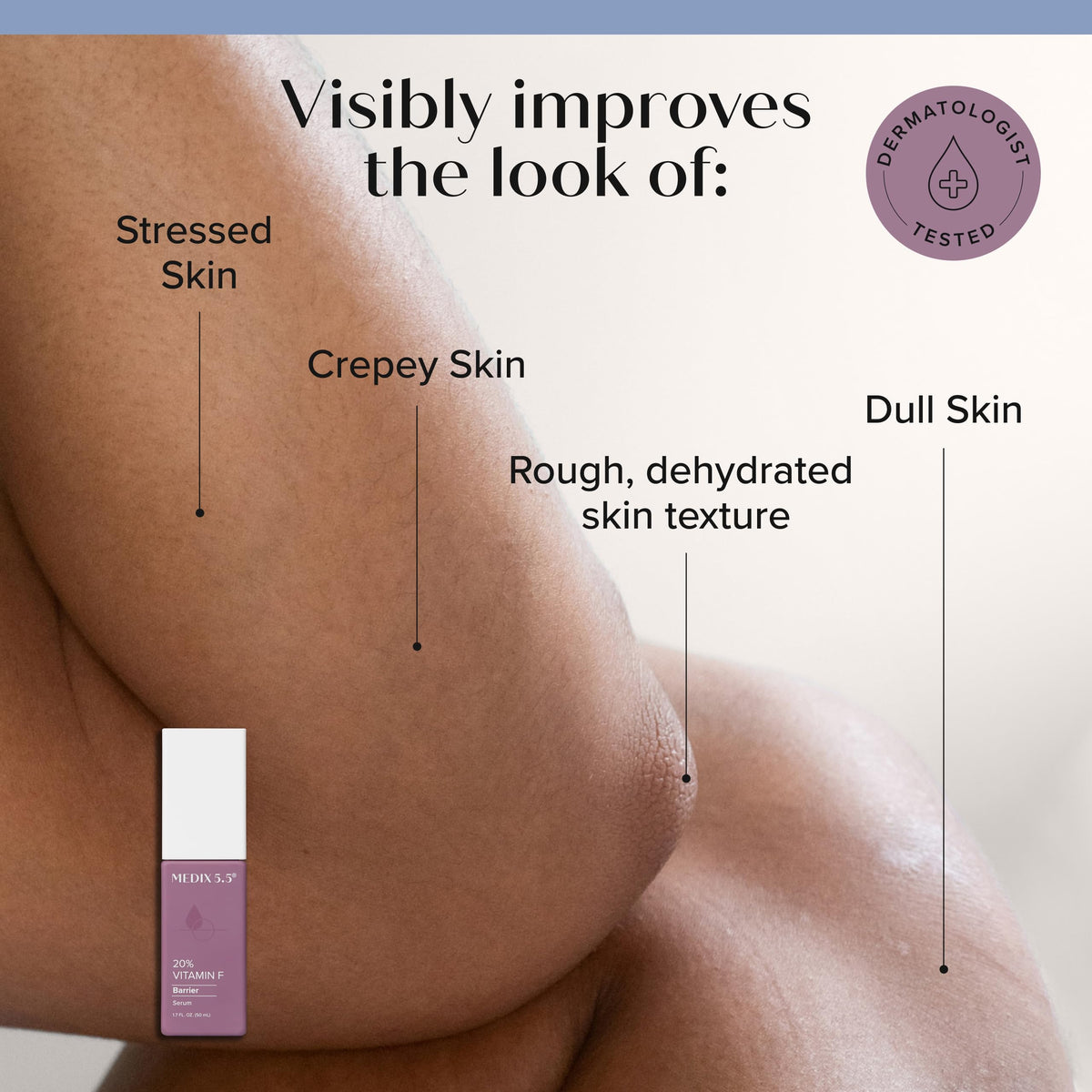 Medix 5.5 ingredients label detail highlighting active acids and antioxidants