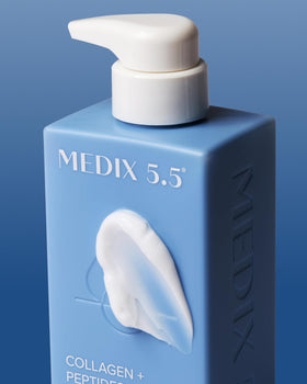 Medix 5.5 label and claims view showing pH-balanced and free-from list