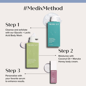 Medix 5.5 size comparison next to hand showing 15 fl oz scale and value