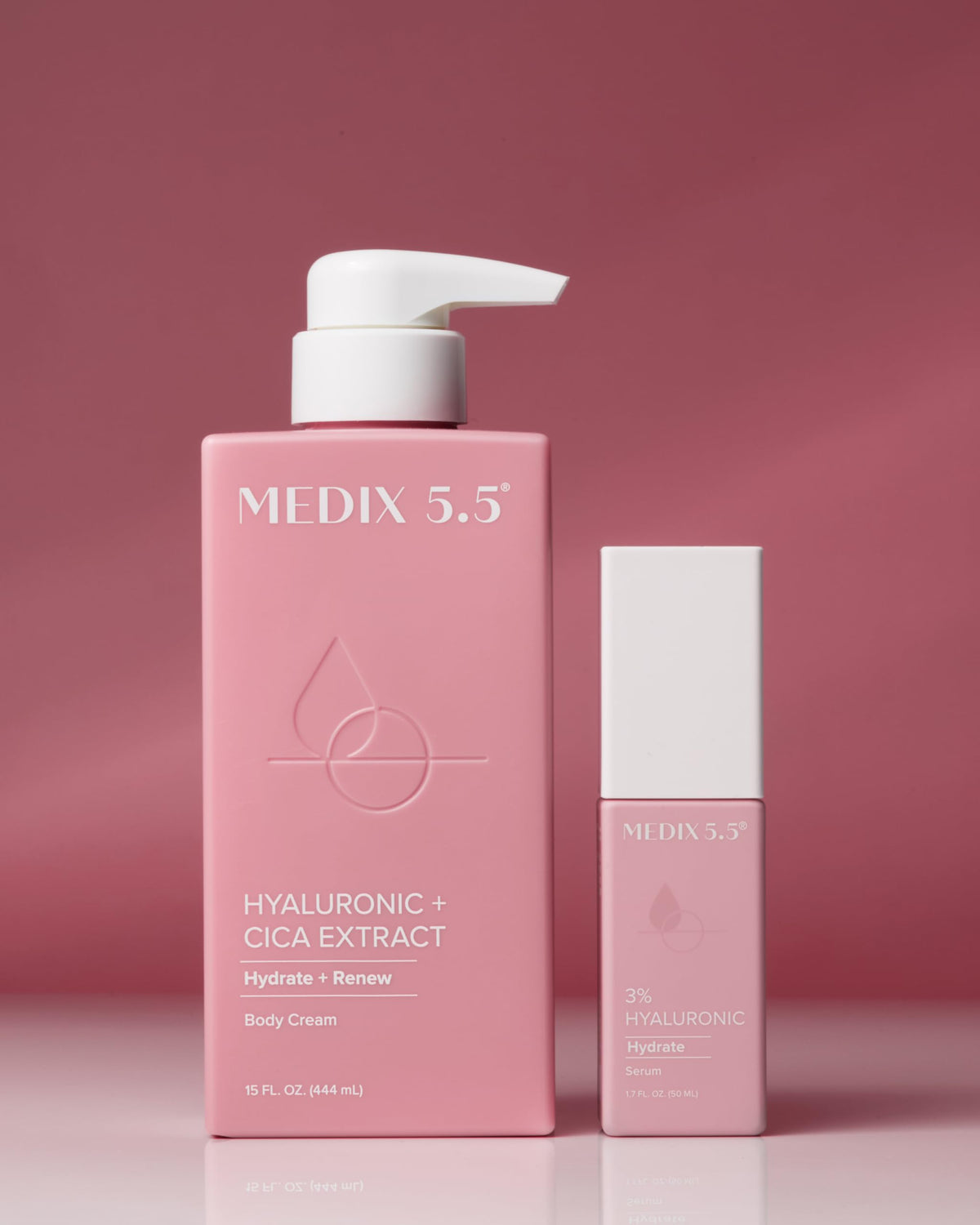 Medix 5.5 next to hand for scale indicating generous 15 fl oz supply