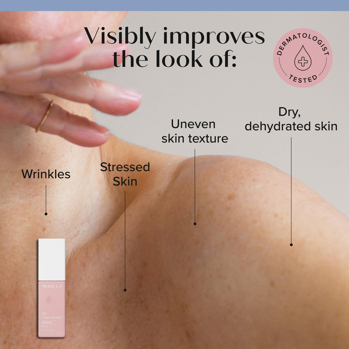 Before and after arm comparison with Medix 5.5 illustrating improved texture