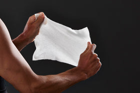 Medline Ignite wipe with visible moisture for effective no-rinse clean benefit