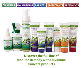 Medline Remedy applied to hands demonstrating fast relief and protection