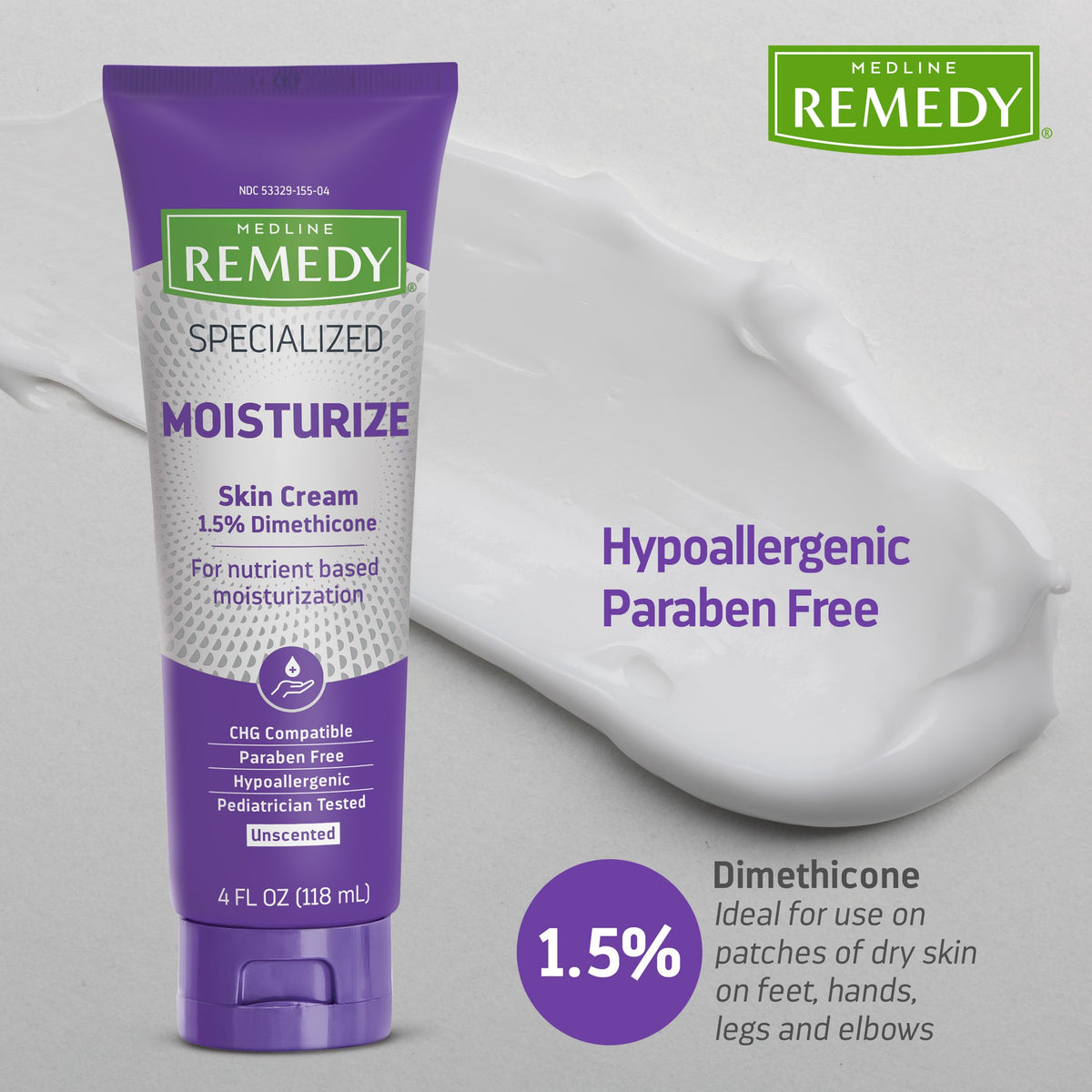 Medline Remedy being applied to hands for immediate hydration
