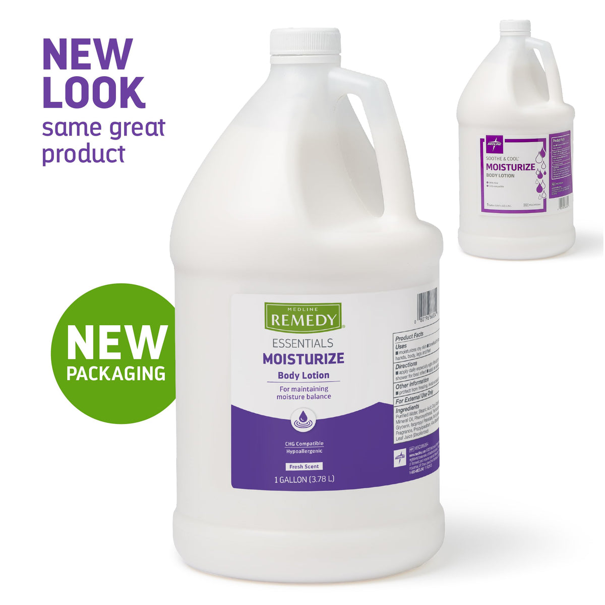 Medline remedy essentials being poured into a smaller bottle for cost-saving refills