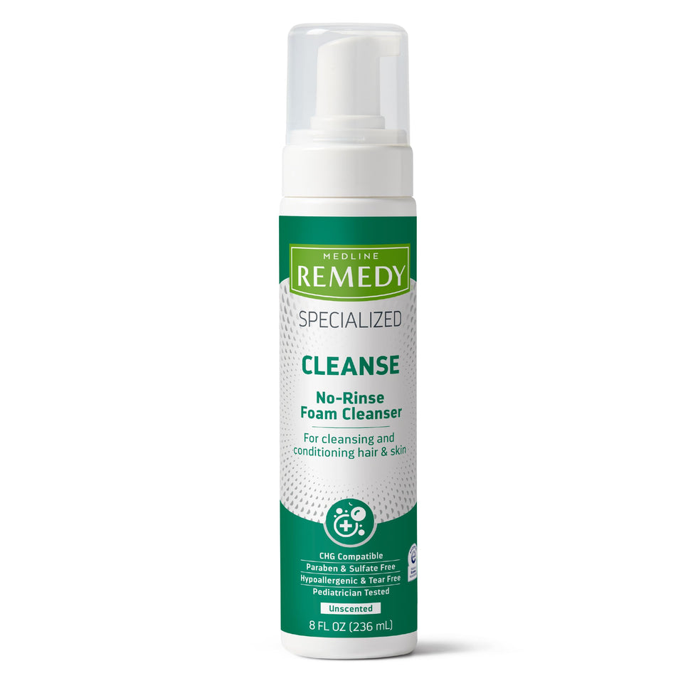 Medline bottle front view showing label and size, clear indication of gentle use