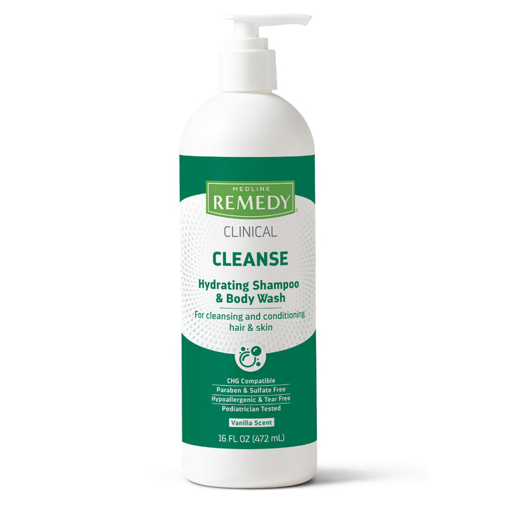 Medline Remedy front label showing bottle and vanilla scent, clear product identity and benefit