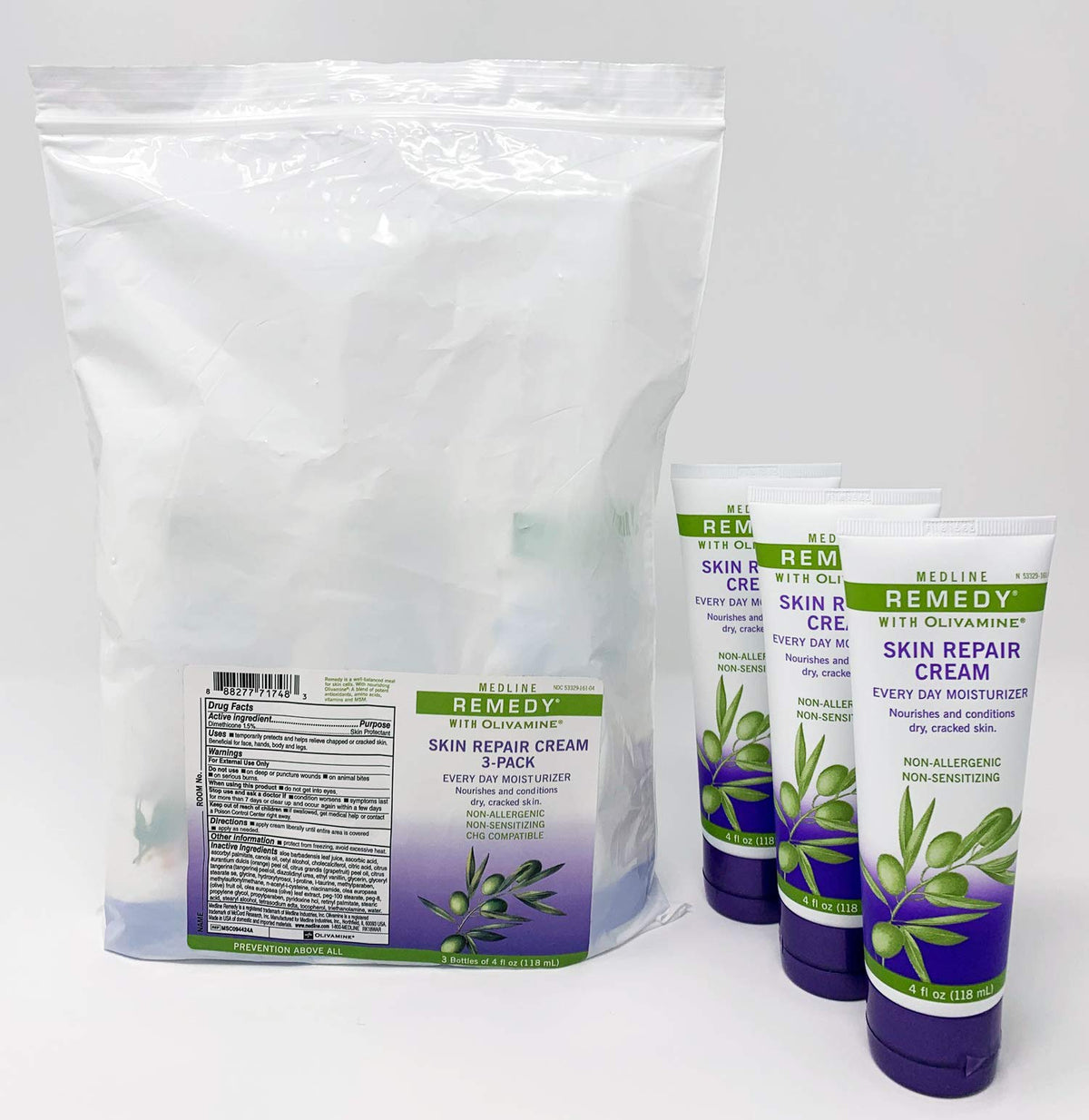 Medline Remedy tube opened showing smooth cream texture and hydration