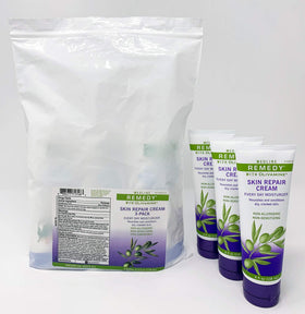 Medline Remedy tube opened showing smooth cream texture and hydration