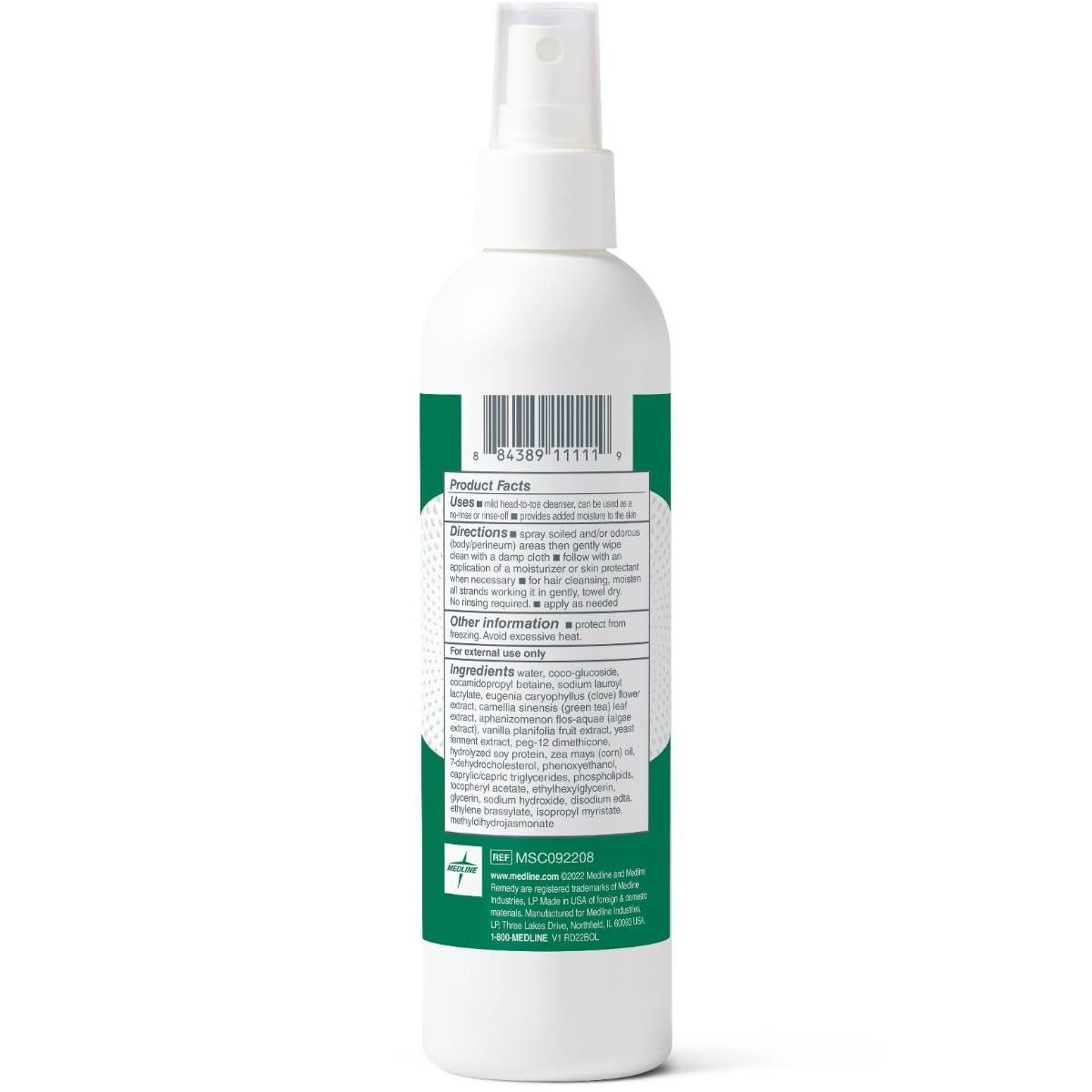 Medline Remedy pump dispenser detail demonstrating clean dosing and caregiver convenience