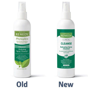 Medline Remedy spray texture close-up showing lightweight mist for gentle hydration