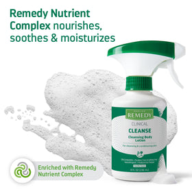 Medline Remedy being sprayed on hair for fresh, conditioned hair