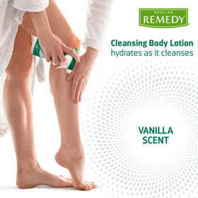 Medline Remedy lotion texture droplet highlighting moisturizing benefit