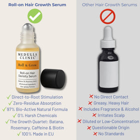 Medulla Clinic applying roll-on to temple for targeted thinning area treatment