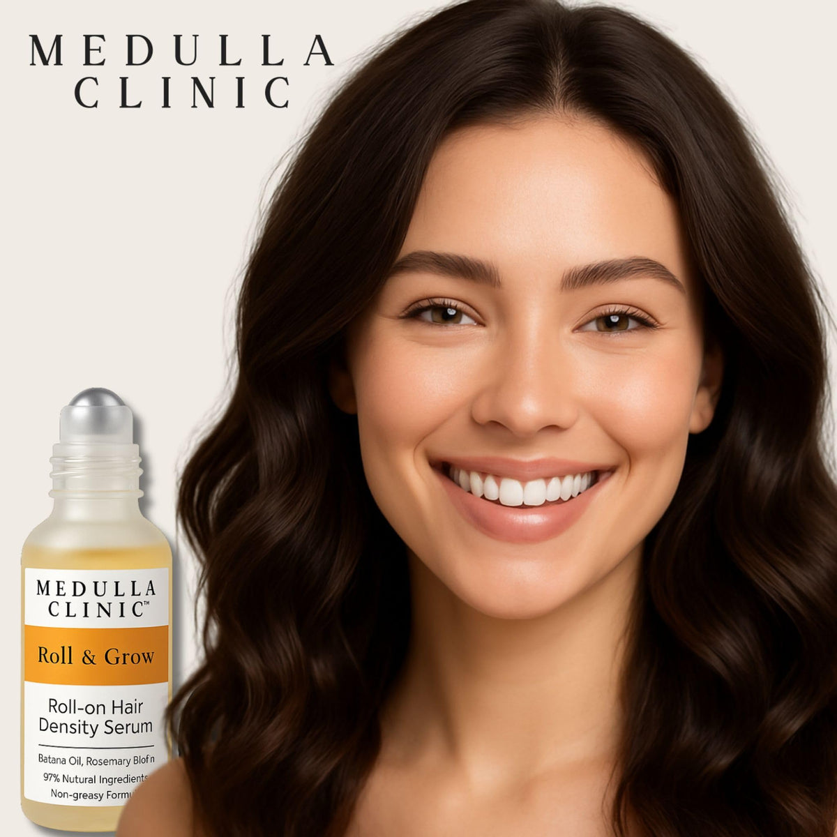 Medulla Clinic staged before and after showing improved scalp coverage appearance