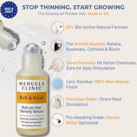 Medulla Clinic roller-ball close-up demonstrating precise direct-to-scalp application