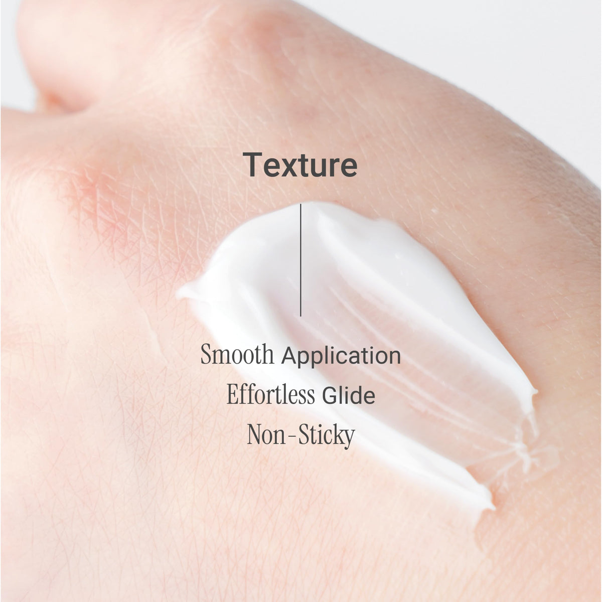 Meebak Cica Cream applied on hand demonstrating smooth spreadability benefit