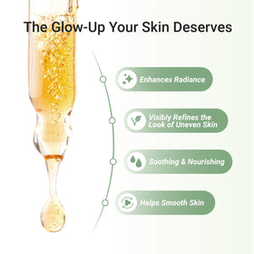 Meebak dropper releasing serum, shows smooth texture and quick absorption benefit
