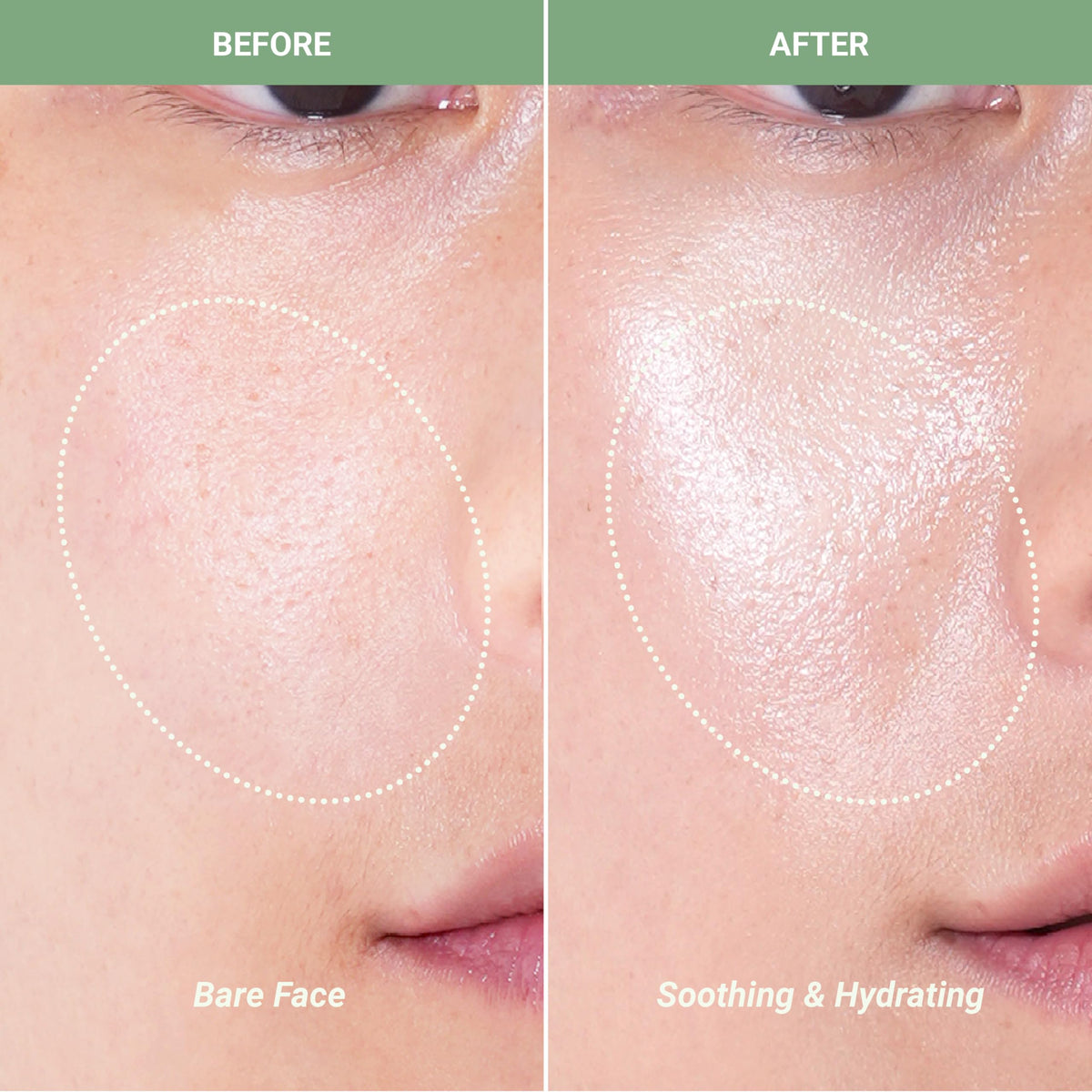 Model using Meebak face mist to cool skin and refresh makeup