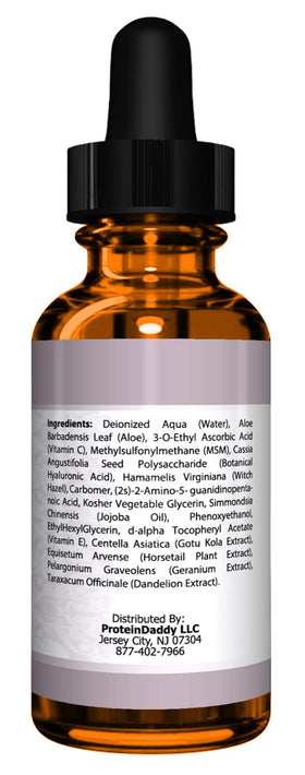Meera's Beauty serum on hand application demonstrating easy absorption benefit