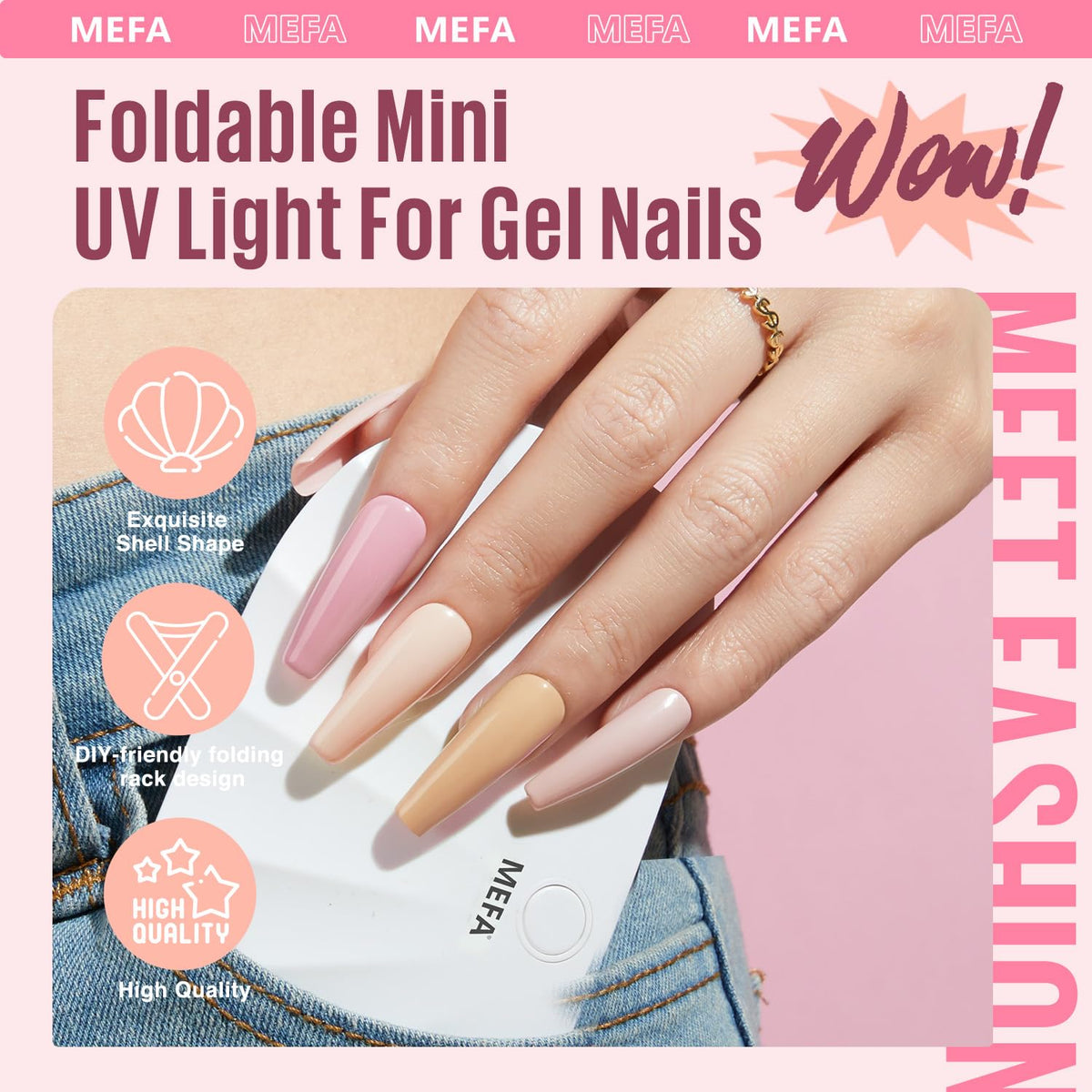 MEFA color swatch fan displaying shades for easy selection