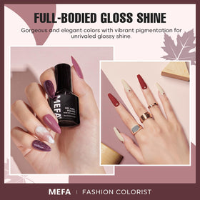 MEFA champagne gold glitter macro showing sparkle for accent nails