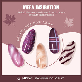 MEFA painted hands in use displaying long-lasting, salon-quality finish