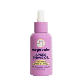 Megababe front packaging bottle showing label and compact size benefits