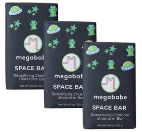Megababe Space Bar front packaging shows product branding and benefits