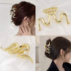 Mehayi clip holding a high ponytail, demonstrating strong non-slip grip