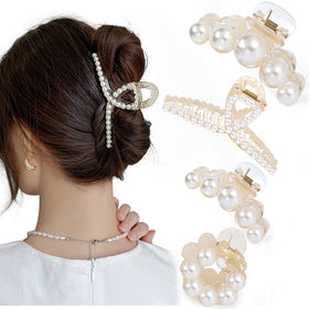 Mehayi front packaging showing 4 pearl clips and elegant presentation