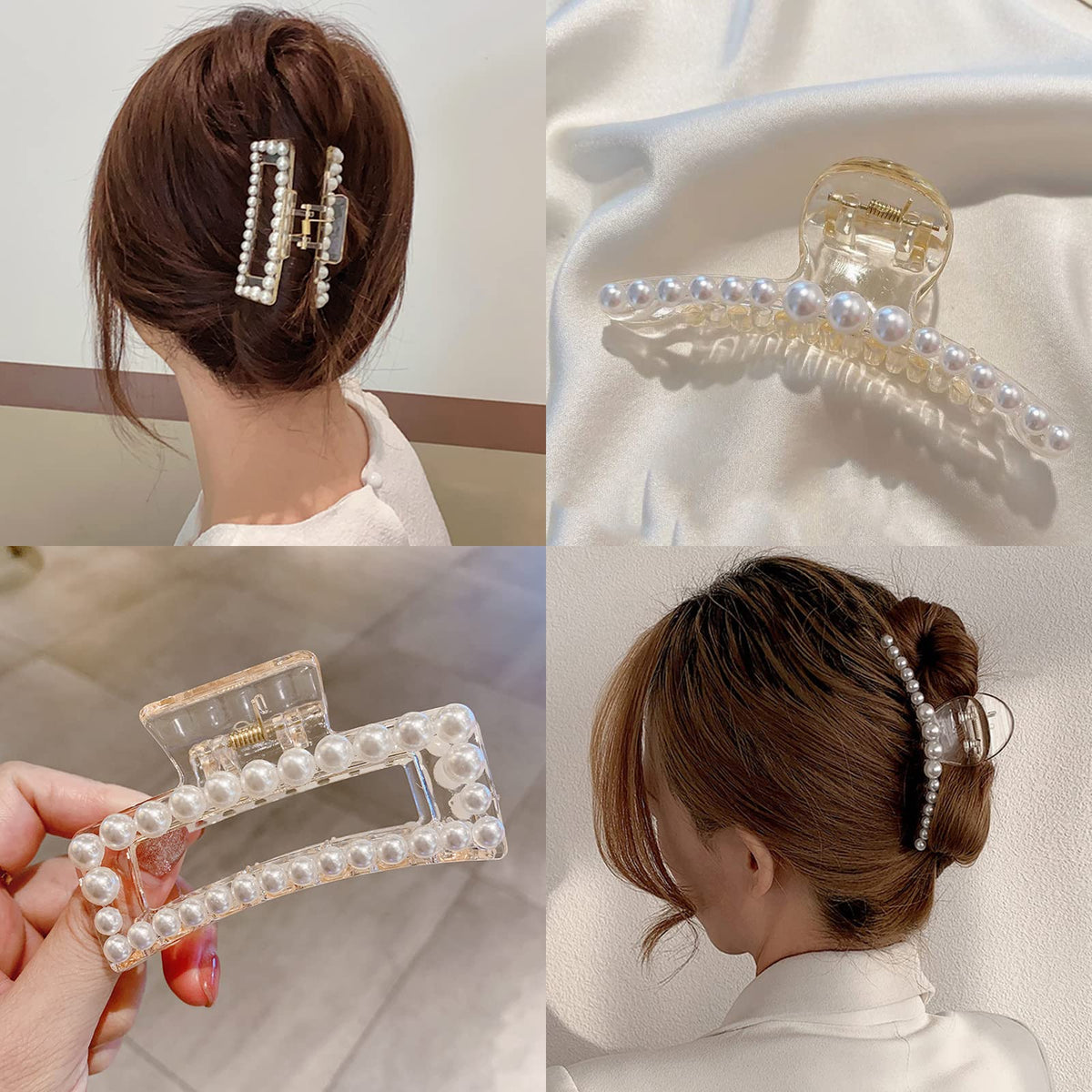 Mehayi clip worn in half-up hairstyle adding refined, secure hold
