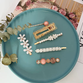 Mehayi hair clips used in a half-up hairstyle demonstrating quick styling benefit