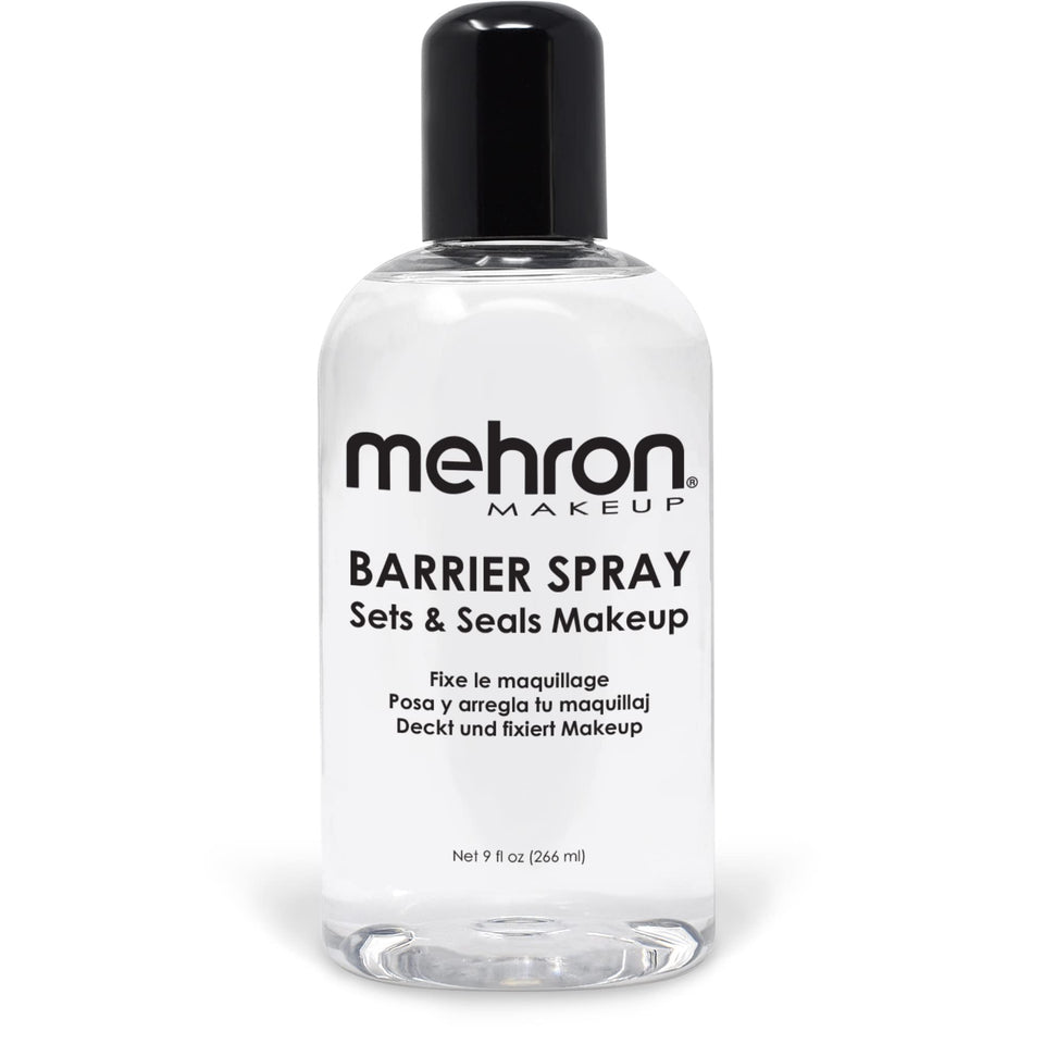 Mehron front bottle showing product and branding for reliable hold