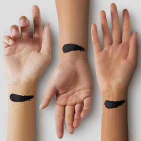 Mehron CreamBlend swatches on hand showing pigmented payoff and buildable coverage benefit
