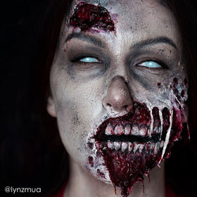 Mehron liquid latex blending prosthetic edge for invisible seam and smooth finish
