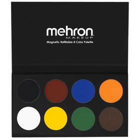 Mehron Paradise palette front packaging showing eight vibrant colors and professional finish