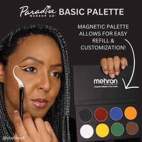 Mehron neon colors glowing under UV blacklight for eye-catching effects