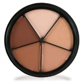 Mehron ProColoRing front compact showing tidy five-compartment wheel and lid