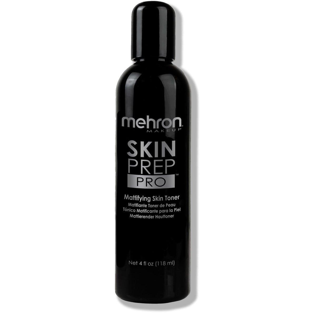 Mehron Skin Prep Pro front packaging showing bottle and label benefits