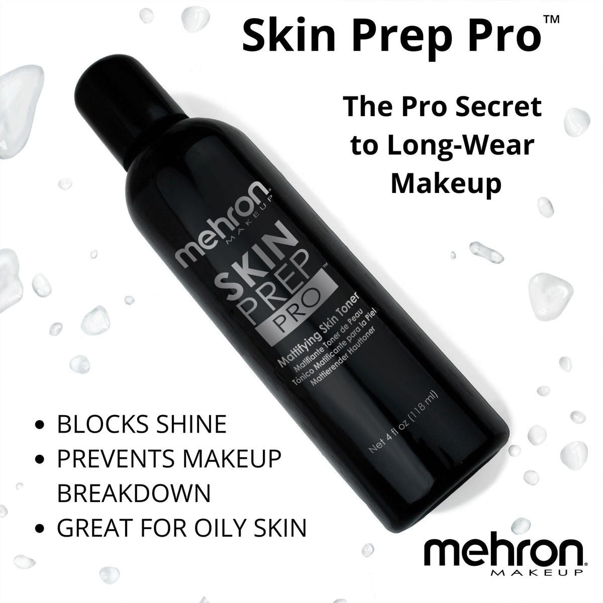 Mehron Skin Prep Pro clear texture on hand illustrating lightweight barrier