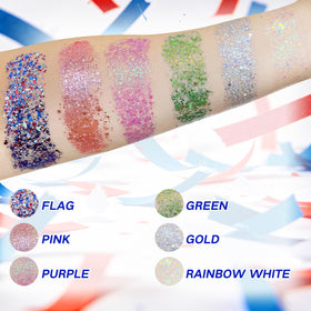 MEICOLY cheek stripe demo offering bold festival-ready face shimmer