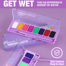 MEICOLY palette held in hand to show compact size and travel-friendly scale